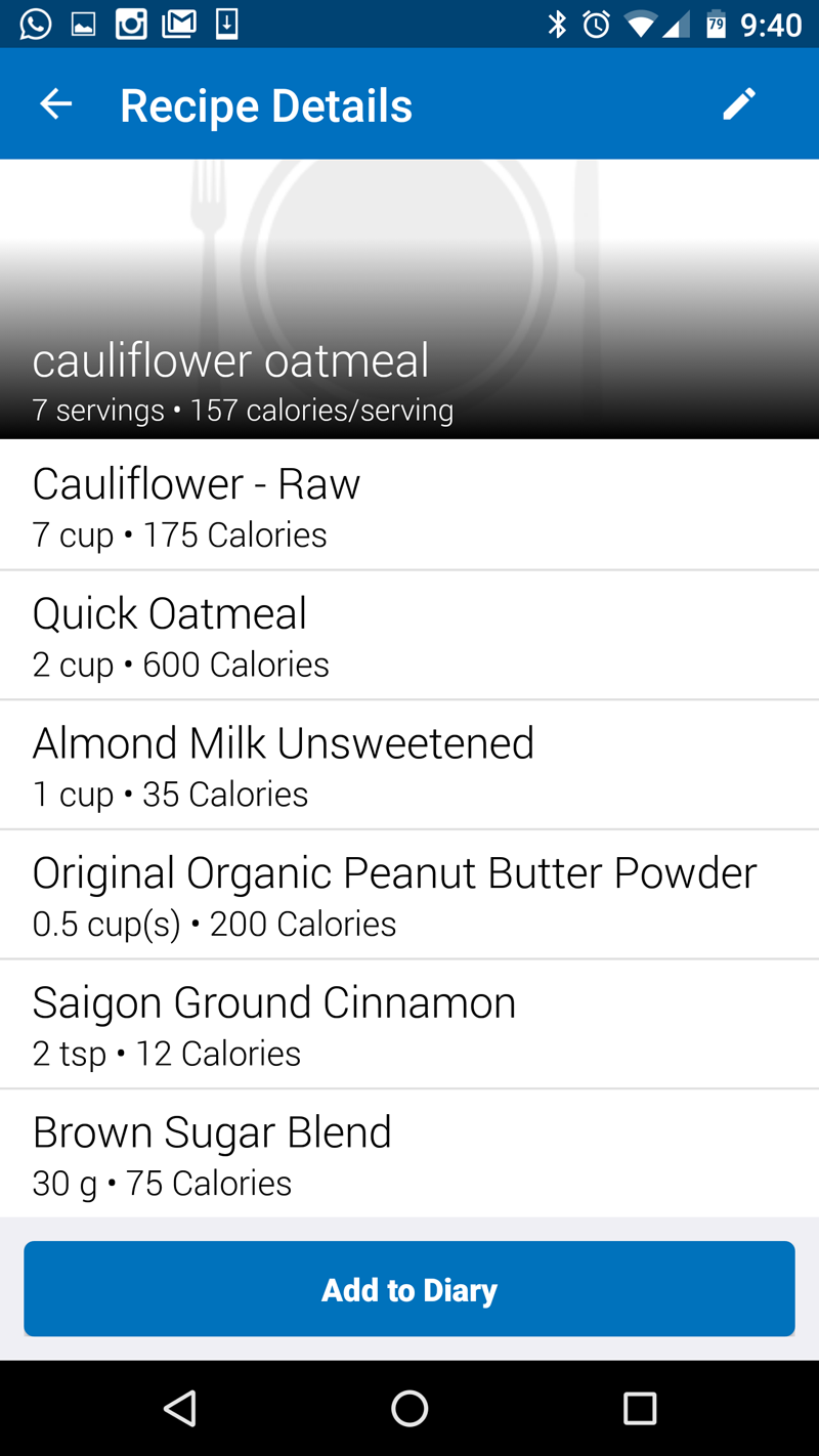 Cauliflower Oats | Just Get Fit